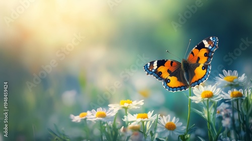 Butterfly Resting on a Flower in a Garden During Daylight