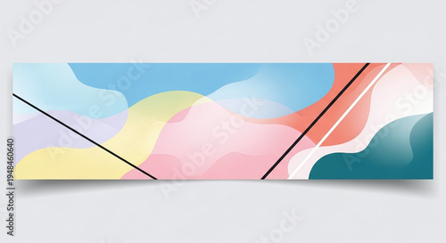 Wallpaper Mural Modern Abstract Background with Overlapping Pastel Fluid Shapes and Dynamic Diagonal Lines Torontodigital.ca