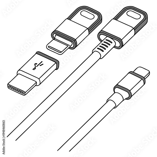 Usb cable with dual connectors and adapters usb cable technology electronics