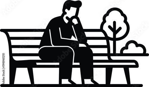 man sitting on a bench