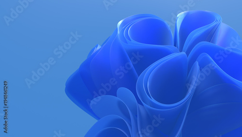 An abstract 3D render of a flower arrangement creates a dynamic visual effect, perfect for website design and design projects.