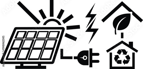 Eco friendly home powered by solar energy