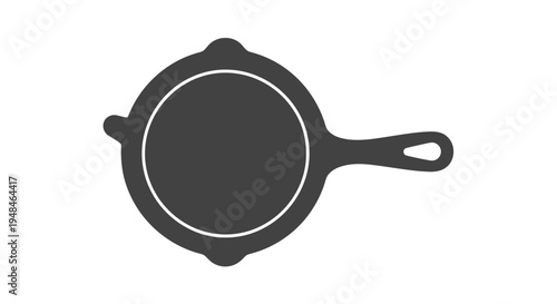 Black Iron Cast Frying Pan Kitchenware.