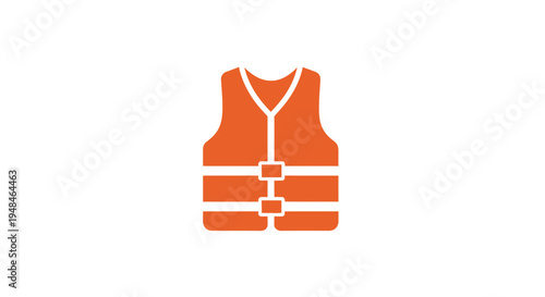 Orange Life Jacket Safety Vest.