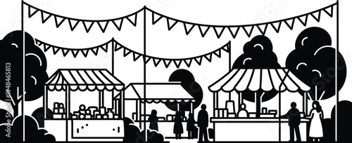 Spring bank holiday market stalls and celebrations