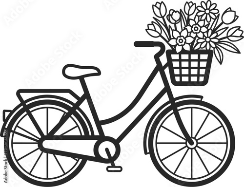 Spring bank holiday bicycle ride with flowers