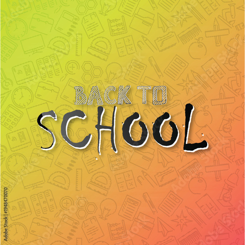 Back to school vector banner