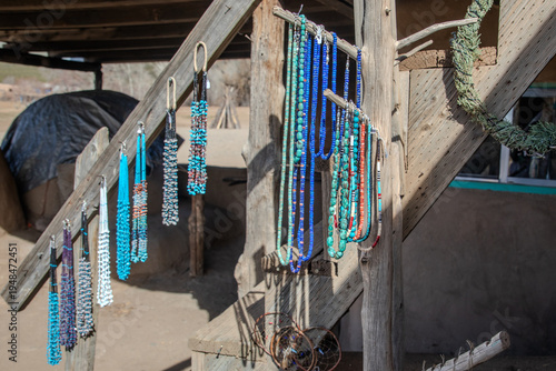 Beading of Native American necklaces