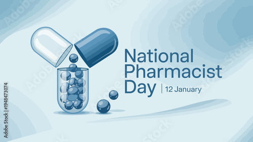 Pills in a glass bottle.