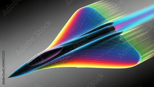 Futuristic aircraft design concept vehicle.