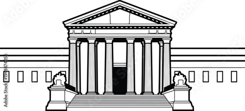Constitution day illustration of the supreme court building