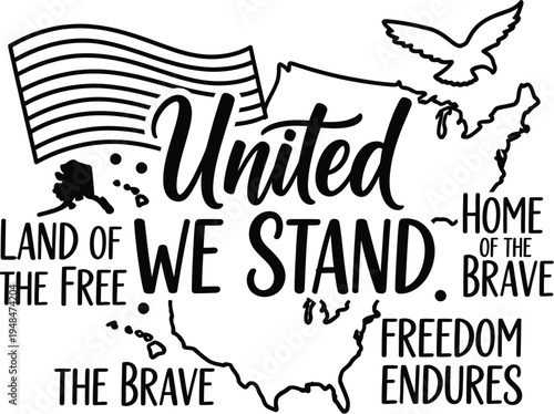 Celebrating constitution day united we stand land of the free home of the brave