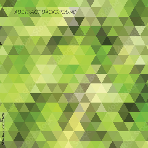 Modern green low poly geometric triangle abstract background