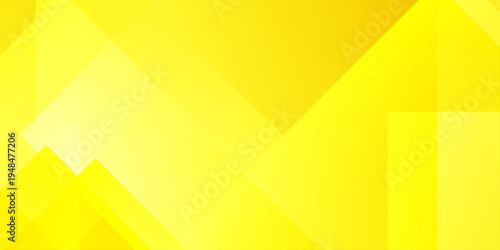 Abstract yellow geometric background with overlapping squares and diagonal lines for technology