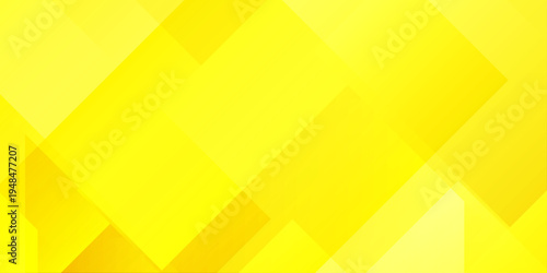 Abstract yellow geometric background with overlapping squares and diagonal lines for technology