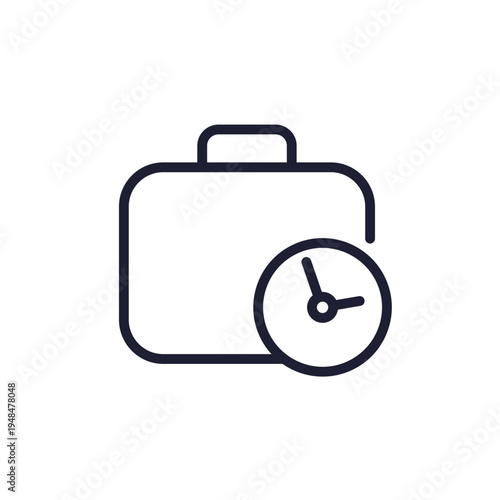 long-term investment line icon on white