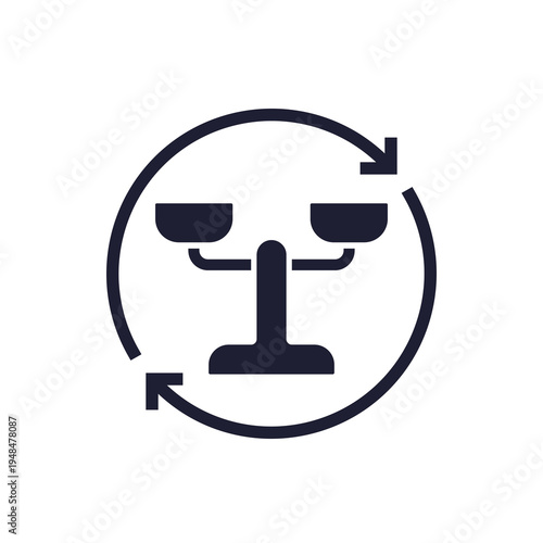 rebalancing icon with scales and arrows