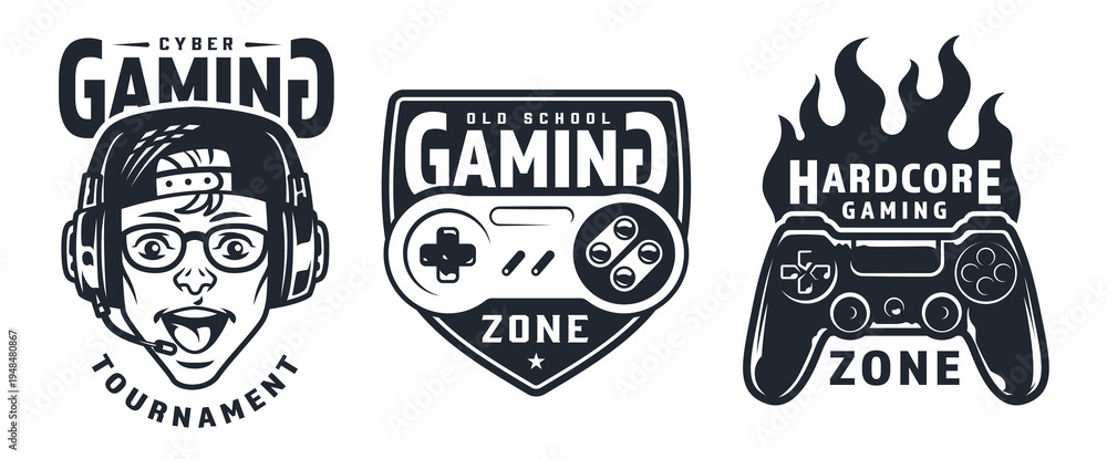 Fototapeta premium Gaming event logos on display