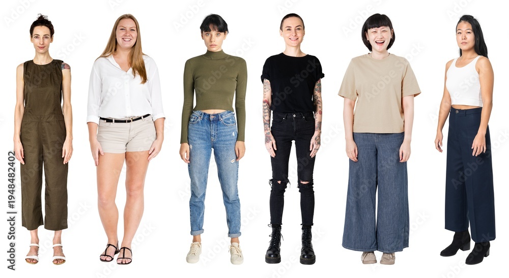 Fototapeta premium Diverse casual fashion styles