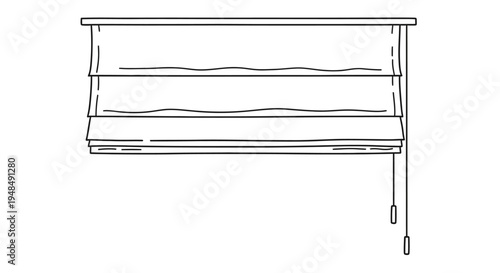 Simple Line Drawing of Window Blind.