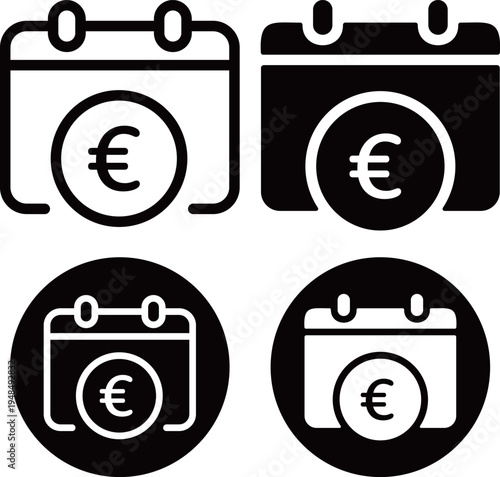 カレンダー　ユーロ　アイコンセット