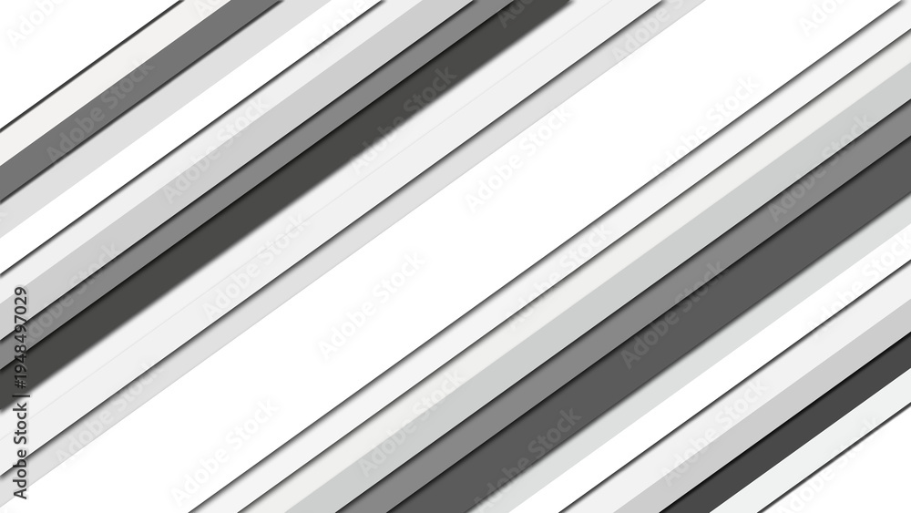 Obraz premium Stacked metallic silver and white corrugated roofing sheets in parallel alignment