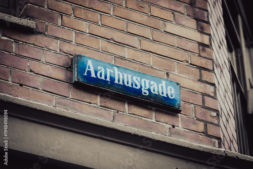 Canvas Print Street Sign in Copenhagen