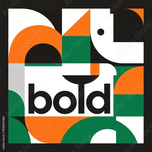 Abstract Geometric Shapes in Bold Colors and Unique Patterns