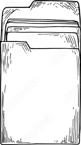 Stack of file folders illustration.