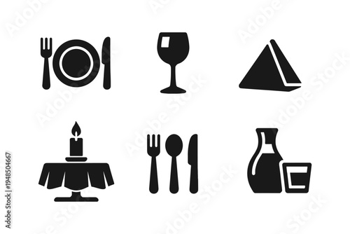 Elegant table setting, romantic dinner with wine and candle