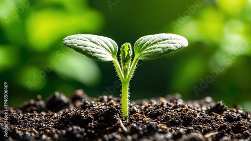 Tiny Sprout Emerges - A Symbol of New Beginnings and Growth.