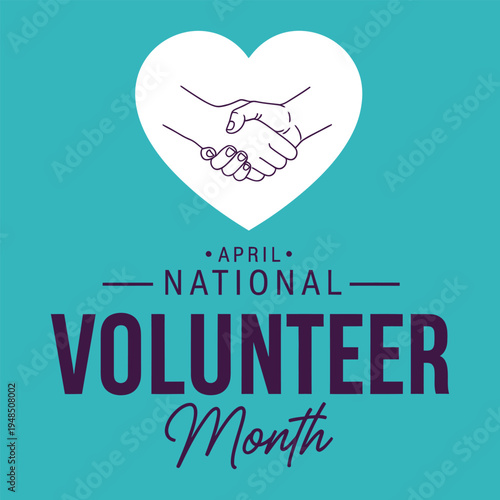 National volunteer month awareness campaign logo