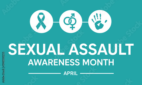 Sexual assault awareness month teal ribbon campaign