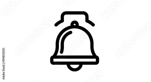 A simple line drawing of a ringing bell icon