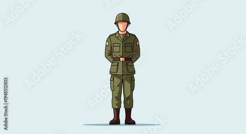 Soldier stands proudly on Day of the Veterans