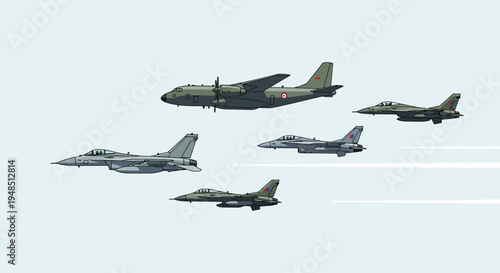 Military jets fly in formation on Day of the Veterans