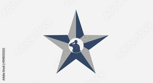 Illustration of a star on Veterans Day with symbolic elements