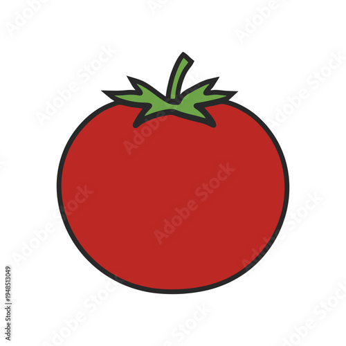 red tomato vector illustration