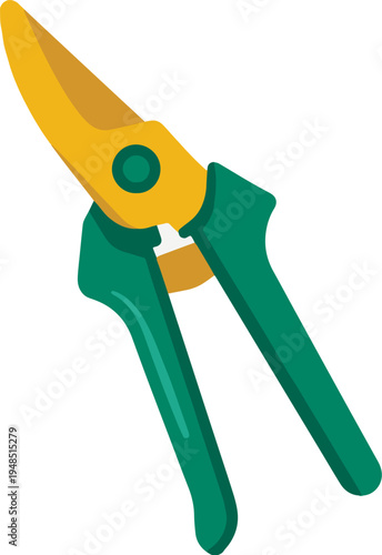 Green secateurs.eps