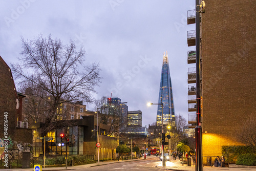 Skyscrapers and office buildings in the skyline in London England UK