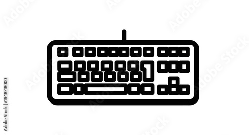 Black computer keyboard icon