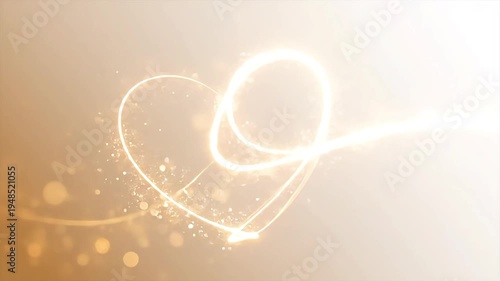 Wallpaper Mural Glowing heart shape appears in warm light with bokeh effect. Torontodigital.ca