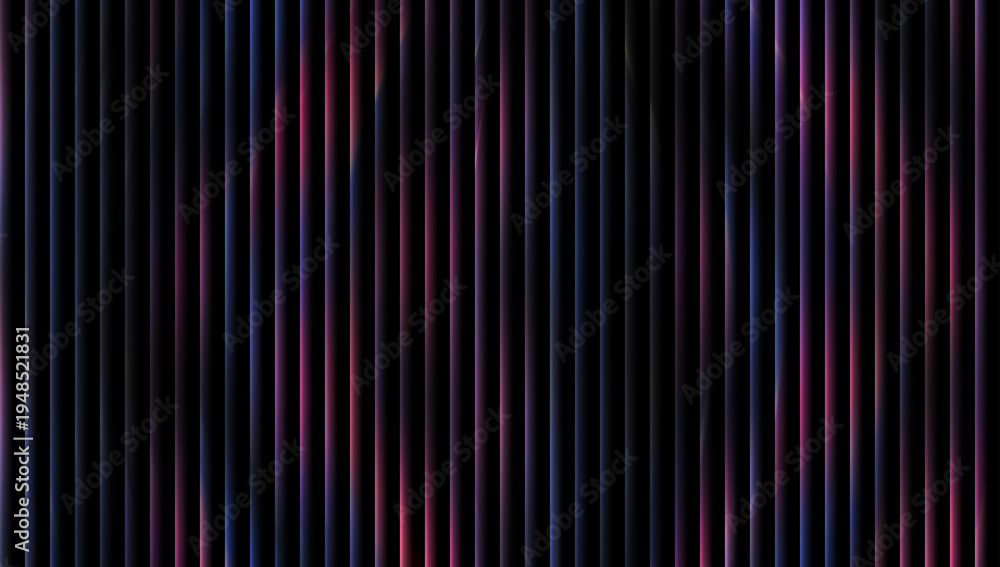 Fototapeta premium Dark Abstract Neon Vertical Light Lines Background with Blue and Pink Glowing Gradient Stripes on Black Modern Futuristic Technology Design