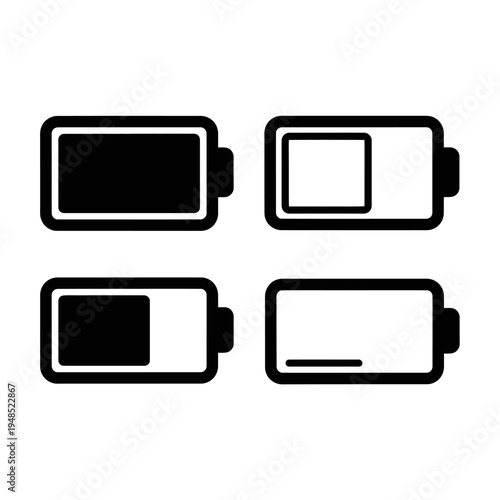 Battery Charge Levels Icons Set