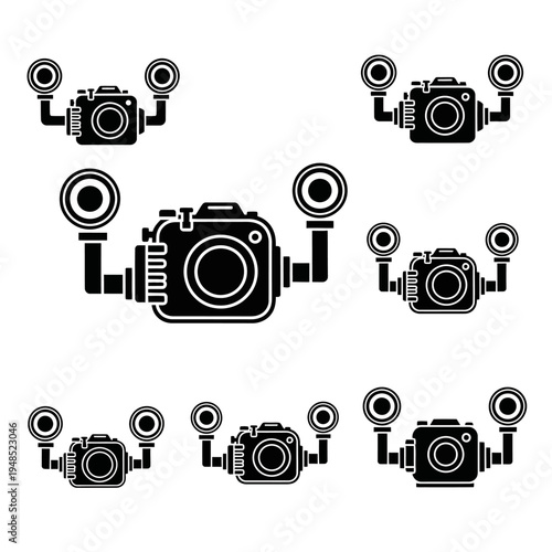 Camera Rig Icons: Professional Photography and Videography Equipment Set