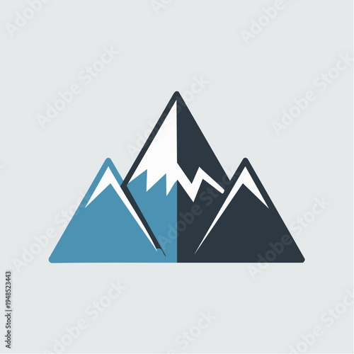Graphic illustration of mountain range peaks.