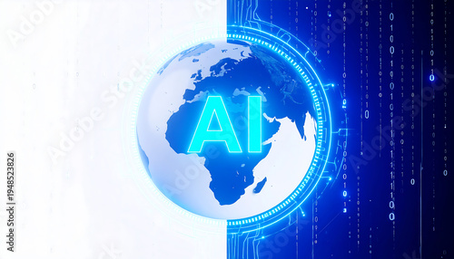 Artificial intelligence (AI), machine learning, neural networks and internet of things concept.