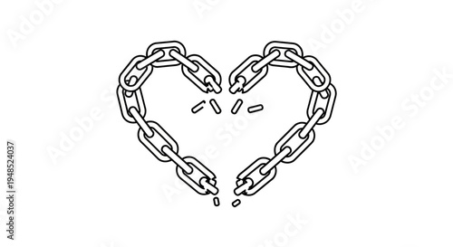 Emancipation Day illustration celebrates freedom with broken chains forming a heart