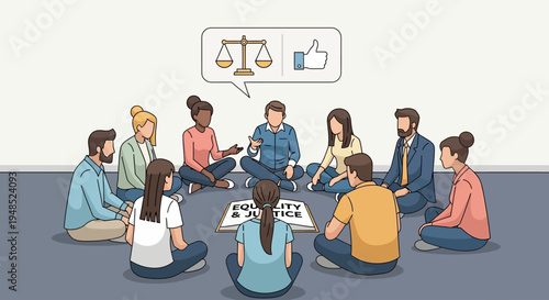 People celebrate Emancipation Day with a discussion on justice and freedom.