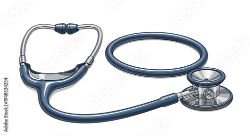 Medical stethoscope isolated on white background